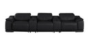2679 - Genuine Leather Sofa With 3 Power Recliners & Dual Storage Consoles