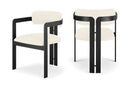 Aurum - Vegan Leather Upholstered Dining Chair With Graphite Black Base (Set of 2)
