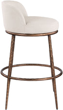 Ferro - Performance Fabric Upholstered Bar Stool - Antique Bronze