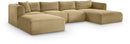 Shaggy - 5 Piece Modular Sectional With Chaise And Ottoman