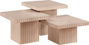 Spencer - Oak Veneer 3 Piece Coffee Tabl