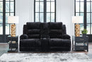 Rhine Falls - Double Reclining Power Loveseat With Console - Onyx