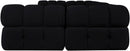 Orin - U-Shaped Velvet 6 Piece Modular Sectional
