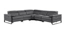 1246 - 5-Piece L-Shaped Modular Power Reclining Sectional With Power Headrests