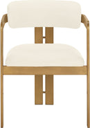Aurum - Vegan Leather Upholstered Dining Chair With Brushed Brass Base (Set of 2)