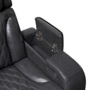 U8611 - Power Recliner With Power Headrest And LED - Charcoal