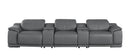 2679 - Genuine Leather Sofa With 3 Power Recliners & Dual Storage Consoles