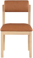 Roundhill - Faux Leather Dining Chair (Set of 2) - Natural Frame