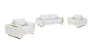 1050 - 3-Piece Sofa Set - White