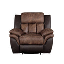 Jaylen - Motion Recliner - Toffee & Espresso Polished Microfiber