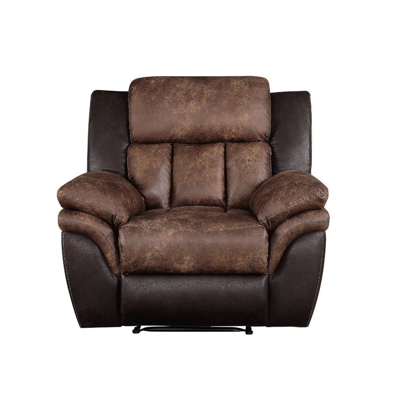 Jaylen - Motion Recliner - Toffee & Espresso Polished Microfiber