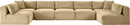 Shaggy - 7 Piece Modular U-Shaped Armless Sectional