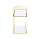 Uchenna - Accent Table - Clear Glass & Gold