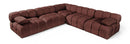 Orin - Velvet Fabric 5 Piece Modular Sectional