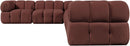 Orin - L-Shaped Velvet 6 Piece Modular Sectional