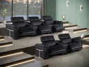 1126 - 8-Piece Modular Power Reclining Sofa & Loveseat Set In With 5 Power Recliners & Power Headrests