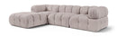 Orin - Velvet 4 Piece Modular Sectional With Chaise