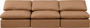 Indulge - Faux Leather 3 Seat Modular Armless Sofa