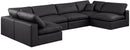 Comfy - 6 Piece Faux Leather Modular Armless Sectional