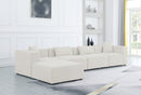 Cube - Linen 5 Piece Modular Sectional With Chaise