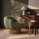 Avella - Interwoven Fabric Swivel Accent Chair