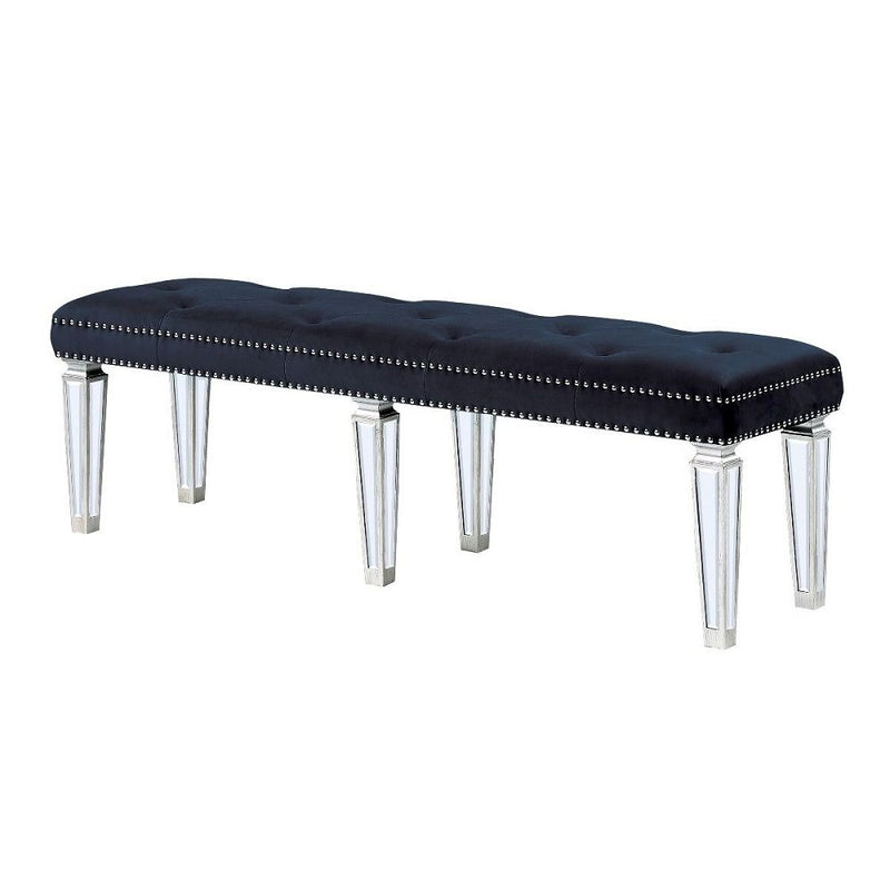 Varian - Bench - Dark Navy Velvet & Mirrored