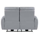 Jeromie - Power Motion Loveseat With USB Port - Gray Synthetic Leather