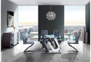D4127 - 9 Piece Dining Room Set (Dining Table And 8 Dinning Chairs) - Silver