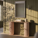 Cindra - Genuine Marble Top And Iron Base Console Table