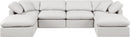 Indulge - Faux Leather 6 Piece Modular Double Chaise Sectional