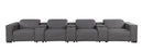 1208 - 7 Piece Leather Sofa With 4 Power Recliners And Power Headrests