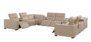 1208 - 12 Piece U Shaped Leather Sectional With 4 Power Recliners & Power Headrest