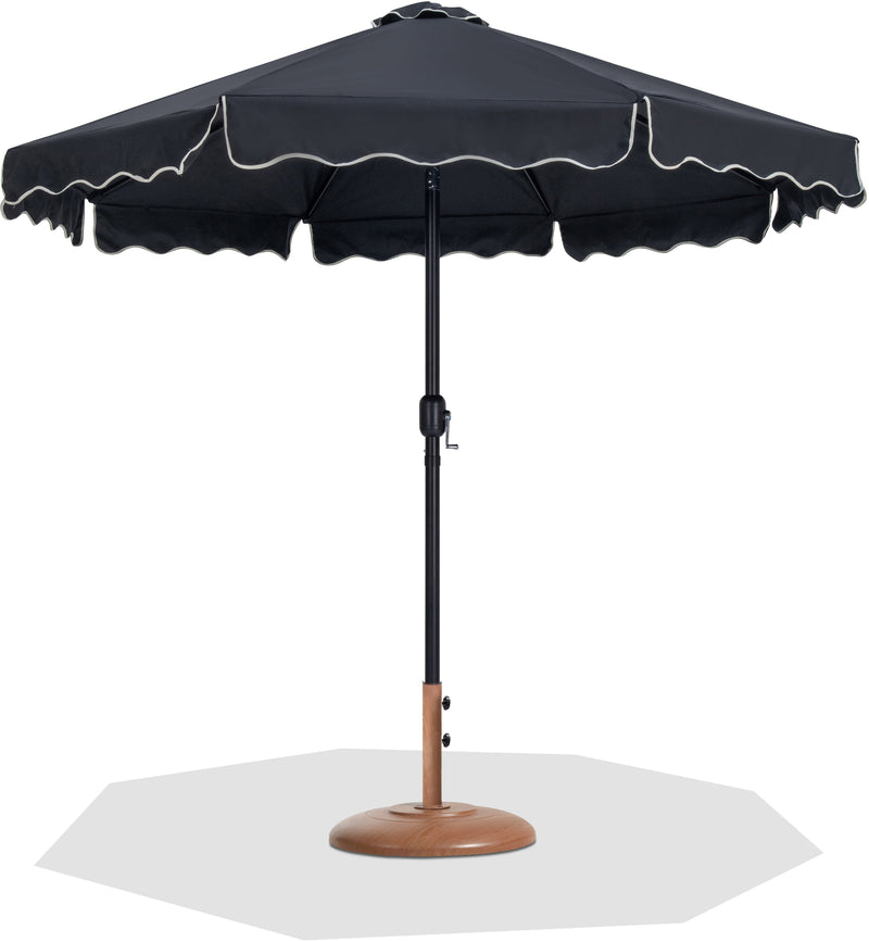 Amalfi - Patio Umbrella - Light Brown Base / Black Pole