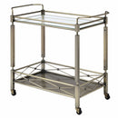 Matiesen - Serving Cart - Clear Glass & Antique Gold