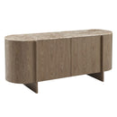 Markku - Console Table With Natural Marble - Oak