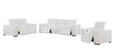 1208 - Leather Reclining Set (Sofa, Loveseat & Chair With 5 Power Recliners)