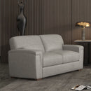 Cornelia - Loveseat - Pearl Gray Leather