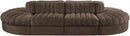 Rummi - Oval Velvet Performance Fabric Upholstered 8 Piece Modular Sectional