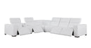 1208 - 7 Piece L-Shaped Leather Reclining Sectional With 4 Power Recliners