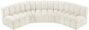 Arc - Velvet 5 Piece U-Shaped Modular Sofa
