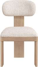 Timbra - Linen Textured Fabric Upholstered Dining Chair (Set of 2) - Natural Base