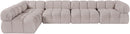 Orin - Velvet 5 Piece Modular Sectional