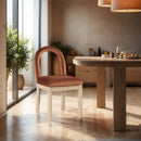 Conrad - Velvet Dining Chair With Natural Legs