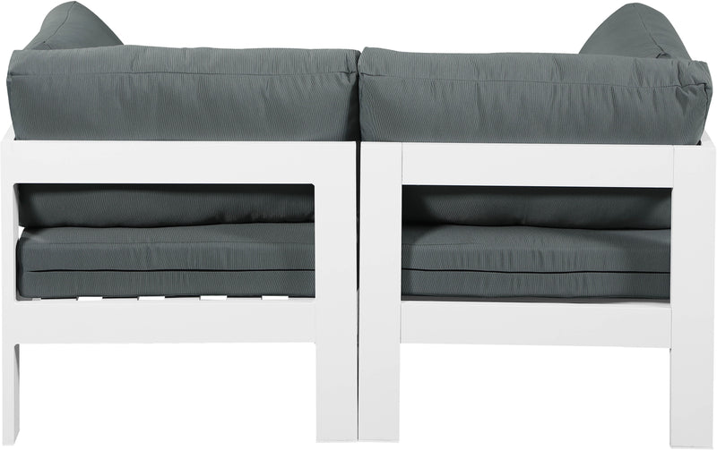 Nizuc - Outdoor Patio 2 Seat Modular Sofa With White Frame