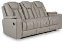 Elevate Edges - Reclining Sofa With Drop Down Table - Coin