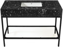 Marmo - Engineered Marble Bathroom Vanity With Black Base