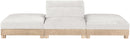 Turin - Chenille Fabric Upholstered Modular Sectional - White