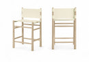 Santos - Upholstered Counter Stool With Stained Natural Base