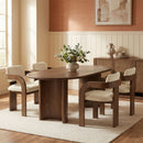 Cedra - Velvet Performance Fabric Upholstered Dining Chair (Set of 2) - Brown Frame