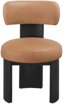 Atelier - Vegan Leather Upholstered Dining Chair (Set of 2) - Black Frame